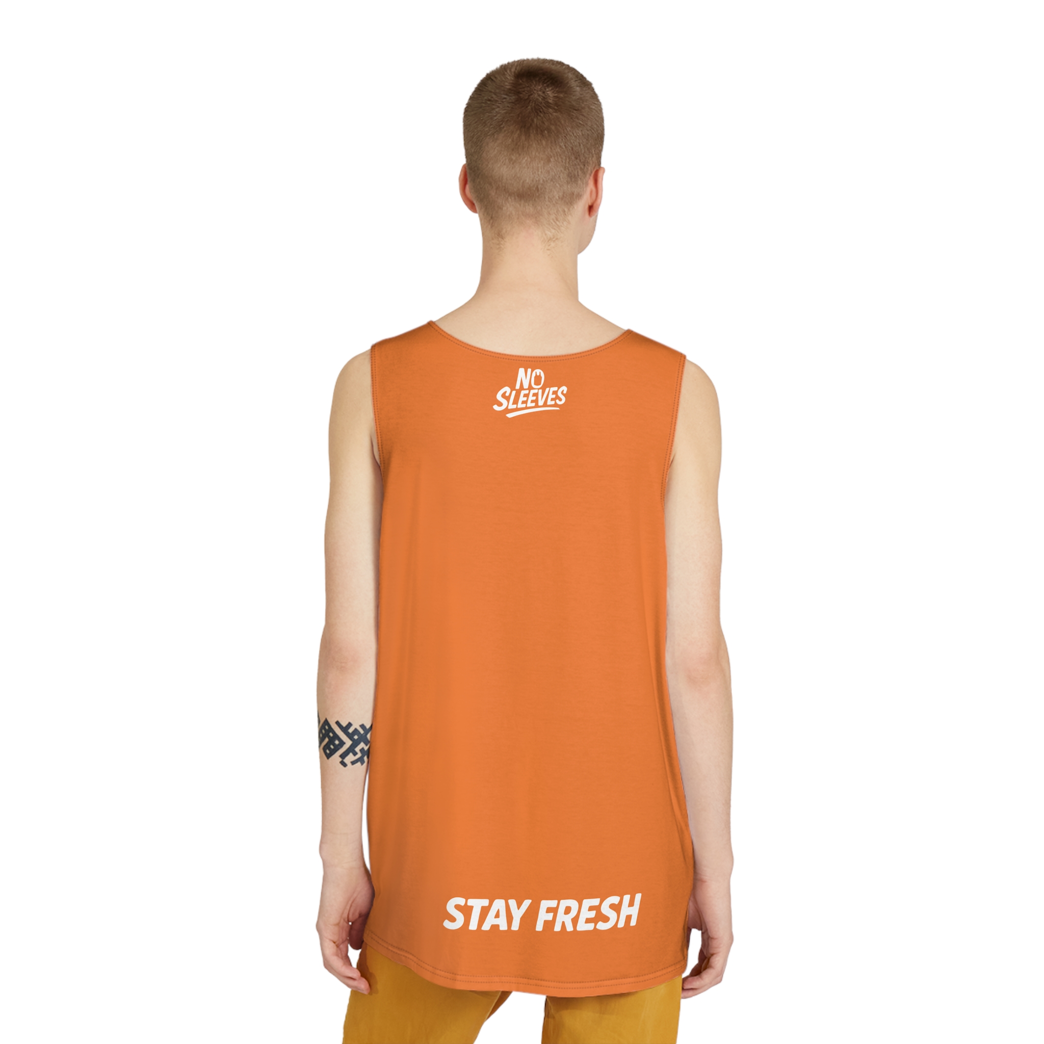 Casual Fresh Orange Tank Top | Sleeveless Shirt / Singlet - Image 4