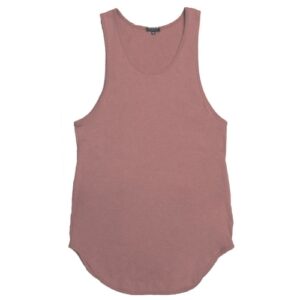Scallop Longline Tank top Rose