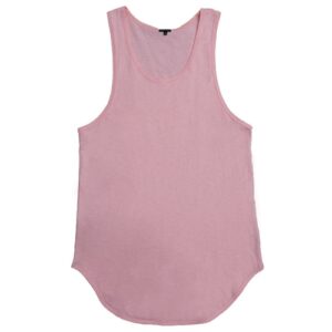 Scallop Longline Tank top Pink