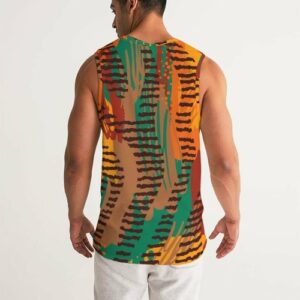 Comfort Tank Top Tie Dye Orange/Brown